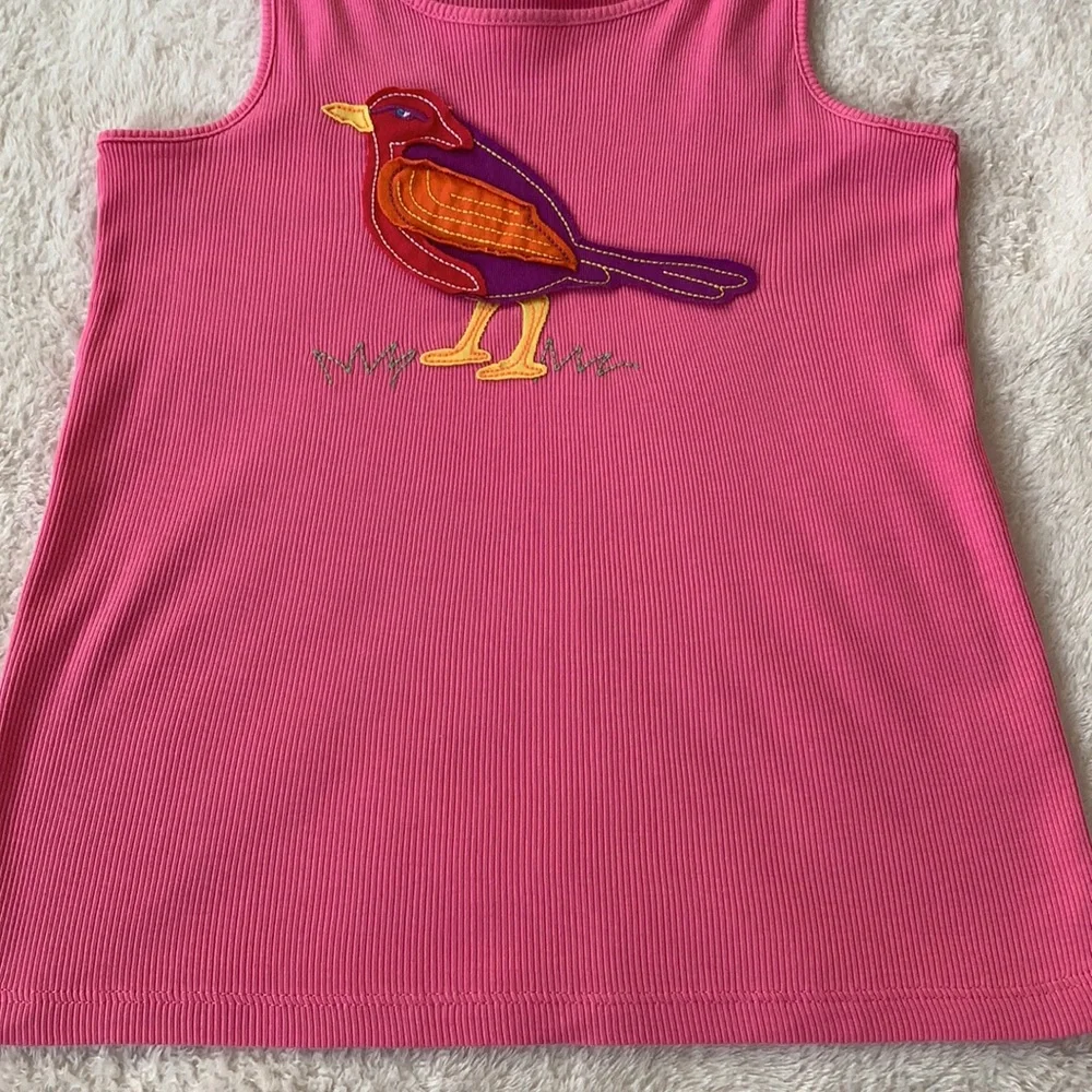 Hanna Andersson Pink Tank Top 120 Bird (6/7) EUC - Picture 3 of 7